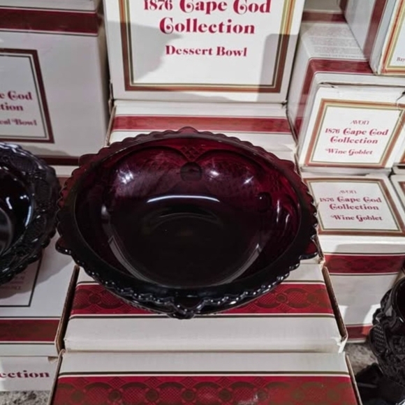 Other - Avon 1876 Ruby Red Glass Dessert Bowl